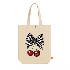 ساک خرید پارچه ای آس استایل من طرح پاپیون گیلاسی کد ART1264