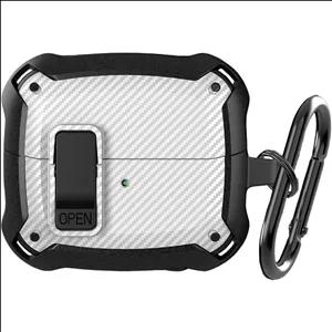 کاور کینگدام مدل Eggshell Carbon OPN Lock مناسب برای کیس هدفون بی سیم سامسونگ Galaxy Buds 3 / 3 Pro