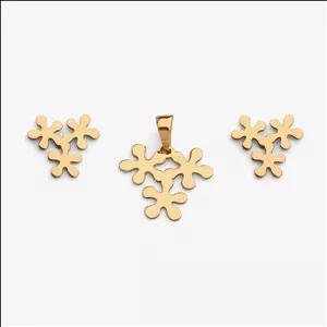 نیم ست طلا 18 عیار زنانه سایا گلد مدل گل دریایی ns12