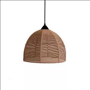 لوستر بافتنی مدل گنبدی با نخ مکرومه کد 35