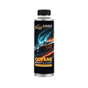 اکتان بوستر و پاک کننده سیستم احتراق خودروهای بنزینی و توربو رایسا مدل فاقد MMT و Ferrocene حجم 300 میلی لیتر