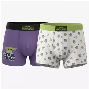 شورت باکسر مردانه لفتیز مدل آنتی باکتریال Mandalorian بسته ۲ عددی
