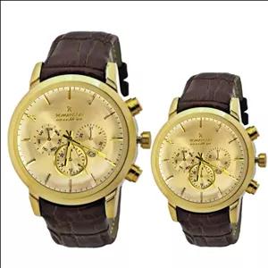 ست ساعت مچی عقربه‌ای کوارتز زنانه و مردانه رومانسون مدل بند فیکس تک موتور ژاپن کد 004