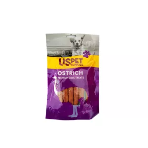 تشویقی سگ یو اس پت مدل دورپیچ طعم شترمرغ وزن 100 گرم