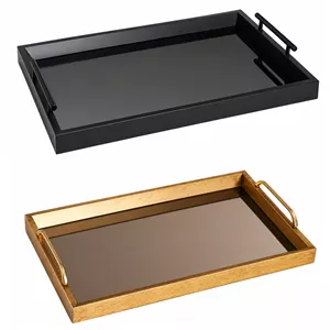 سینی دسته دار مدل فانتزی کد 1001 سایز 40*30 سانتی متر بسته 2 عددی