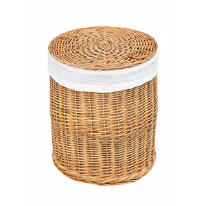 سبد رخت چرک مدل استوانه طرح درب دار کد 02