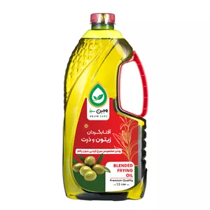 روغن مایع  آفتابگردان زیتون و ذرت سرخ کردنی وجین سبز - 1500 میلی لیتر