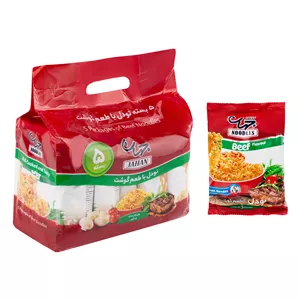نودل گوشت جهان - 75 گرم بسته 5 عددی