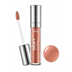 لیپ گلاس براق فلورمار مدل Dewy Glaze شماره 002 رنگ رزگلد 