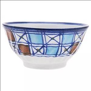 کاسه چینی میبد مروارید مدل زیتون خوری طرح شطرنجی مجموعه 6 عددی