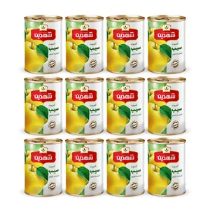 کمپوت سیب شهدین - 370 گرم بسته 12 عددی