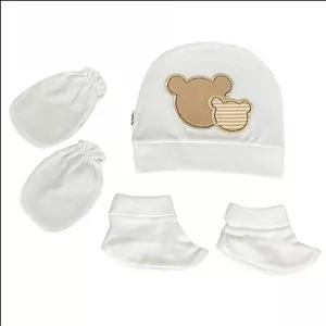 ست کلاه و دستکش و پاپوش نوزادی مادرکر مدل Baby and Mom