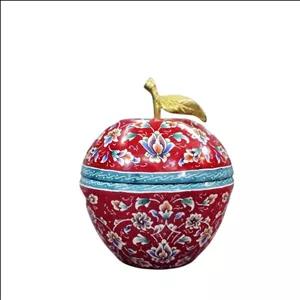 قندان میناکاری مسی میناسرای نیکنامی مدل سیب 