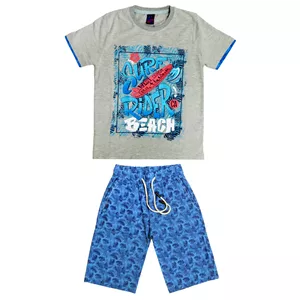 ست تی شرت و شلوارک پسرانه مدل هاوایی
