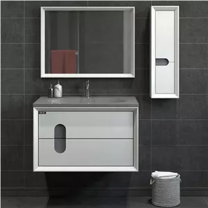 ست کابینت و روشویی آلکا مدل 2075 به همراه باکس و آینه 