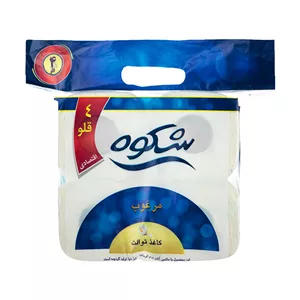 دستمال توالت شکوه مدل 4 قلو بسته 4 عددی
