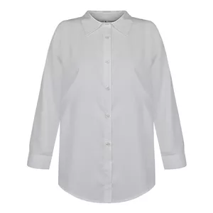 شومیز آستین بلند زنانه لوناکوک مدل یقه ساده