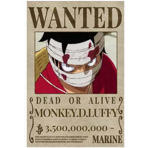 پوستر مدل تحت تعقیب انیمه وان پیس One piece طرح لوفی Luffy کد 46