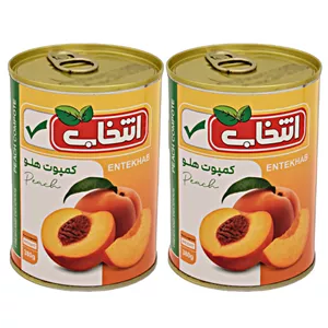 کمپوت هلو انتخاب - 380 گرم بسته 2 عددی