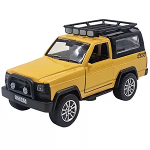 ماکت ماشین ناب سل مدل نیسان پاترول آفرود فلزی موزیکال چراغدار عقب کش دو در کد Nissan Patrol Off-Road Metal Musical Pull Back Lights