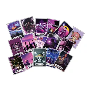 استیکر مدل وان پیس طرح لوفی تحت تعقیب کد km-wanted- 357 مجموعه 16 عددی