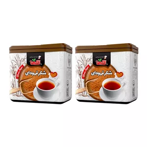 شکر قهوای گلها - 220 گرم بسته دو عددی