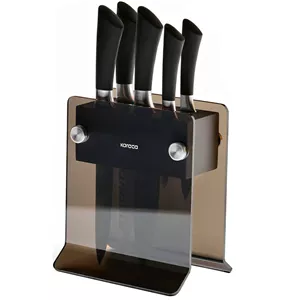 سرویس چاقو 6 پارچه با تیغه استیل و با دسته باکالیت کاراجا مدل Blacker
