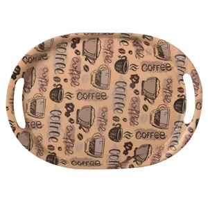 سینی دسته دار مهروز مدل 5001 coffee سایز 20*30 سانتی متر