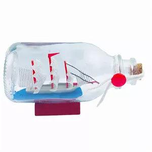 ماکت دکوری مدل کشتی داخل بطری کد BK04