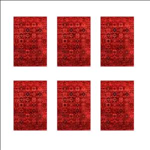 زیربشقابی مدل فرش سنتی عشایر بسته 6 عددی