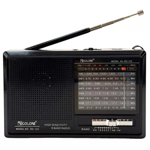 رادیو FM، AM، SW گولون مدل 9 بانده مدل GOLON RX-123 Explorer کد 2229 دارای خروجی هدفون