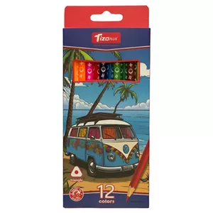 مداد رنگی 12 رنگ تیزو مدل مثلثی پسرانه