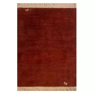 گبه دستبافت قشقایی یک متری کد NKP.RJ0083 زمینه زرشکی