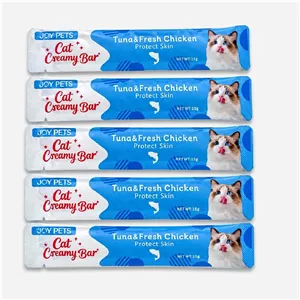 بستنی تشویقی گربه جوی پتس مدل Cat Creamy Bar با طعم ماهی تن و مرغ بسته 5 عددی