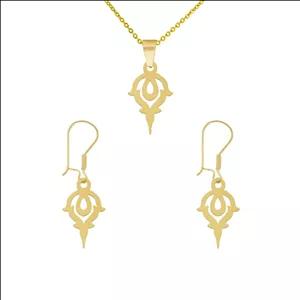 نیم ست طلا 18 عیار زنانه رضا گلد مدل نقوش