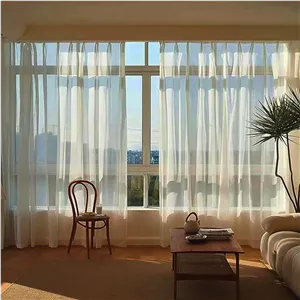 پرده تیکو دکو مدل دوخت ساده حریر شاین ژرسه سایز 280x500 سانتی‌متر