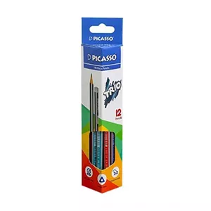 مداد مشکی پیکاسو مدل تریو کد 02 بسته 12 عددی
