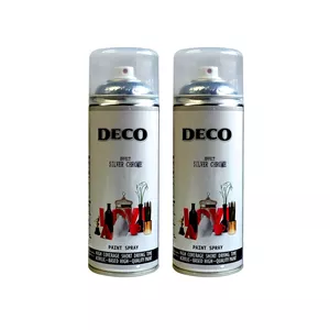 اسپری رنگ نقره ای دکو مدل d2 حجم 400 میلی لیتر مجموعه 2 عددی