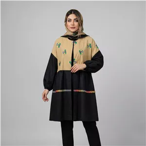 مانتو زنانه مدل کرپ پارچه هندی گلدوزی 
