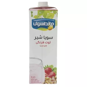 شیر سویا توت فرنگی غیرلبنی مانداسوی - 1000 گرم