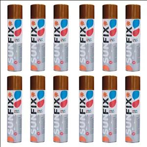 اسپری رنگ  قهوه ای براق سانفیکس کد Shine-B-300 حجم 300 میلی لیتر مجموعه 12 عددی