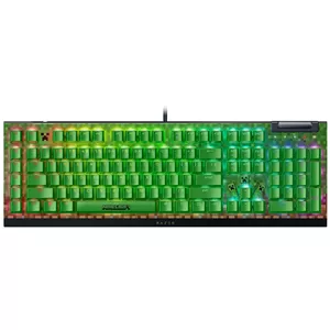 کیبورد مکانیکال با سیم ریزر مدل BlackWidow V4 X Minecraft Edition
