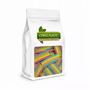 پاستیل نواری ترش شکری رنگین کمان بلند ارگانیک - 500 گرم