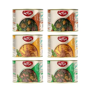 کنسرو قورمه سبزی و قیمه و آلو اسفناج پتراکو - 500 گرم مجموعه 6 عددی