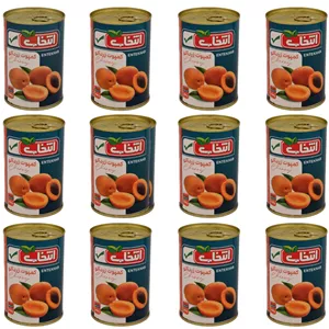 کمپوت زردآلو انتخاب - 400 گرم بسته 12 عددی