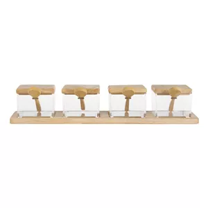 ست جا ادویه 4 پارچه لونا مدل NATURE کد 41844-4 به همراه استند