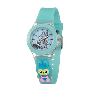 ساعت مچی عقربه‌ای کوارتز بچگانه مدل اسپرت بند سیلیکونی چراغدار طرح لَبوبو کد L002