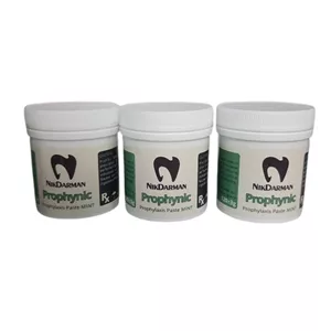 خمیر جرم‌گیری دندان پزشکی نیک درمان مدل فلوراید prophylaxis paste وزن 120 گرم مجموعه 3 عددی 