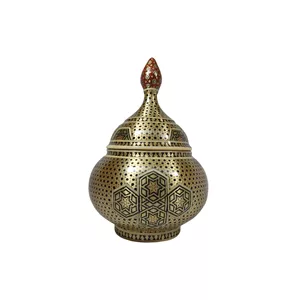 قندان خاتم کاری مسی کد 01