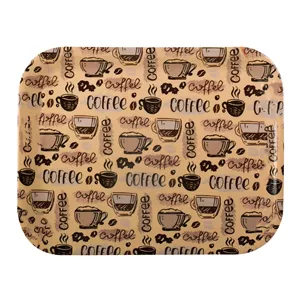سینی بدون دسته مهروز مدل 7771 coffee سایز 25*33 سانتی متر